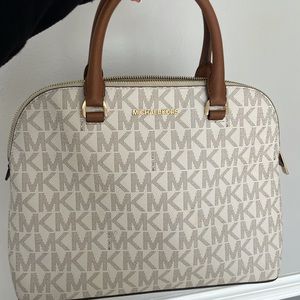 Michael Kors Brown & White MK bag
